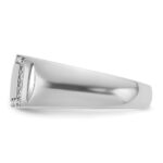 14k White Gold IBGoodman Men's Polished Rectangle Ring Mounting - Image 5
