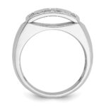 IBGoodman 14k White Gold 1/2 carat Lab Grown Diamond VS/SI+ G+ Complete Cut-Out Men's Ring - Image 2