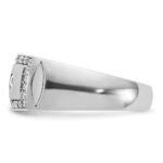 IBGoodman 14k White Gold Men's Polished and Cut-Out Ring Mounting - Image 3