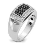 IBGoodman 14k White Gold Men's Polished and Cut-Out Rectangle Ring Mounting - Image 7