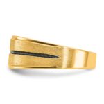 10k IBGoodman Men's w/Black Rhodium Satin Diamond Complete Ring - Image 5