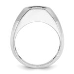 14k White Gold IBGoodman Men's Polished and Satin Diamond Ring Mounting - Image 2
