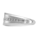 IBGoodman 14k White Gold 1 1/5 carat Lab Grown Diamond VS/SI+ G+ Complete Polished and Satin Men's Ring - Image 3
