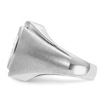 10k White Gold IBGoodman Men's Polished & Satin Cluster Ring Mounting - Image 5