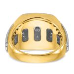 IBGoodman 14k Two-tone Men's Polished and Satin Square Cluster Ring Mounting - Image 7