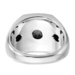 IBGoodman 14k Two Tone Rose and White Gold 1 carat Lab Grown Diamond VS/SI+ G+ Complete Cluster Men's Ring - Image 5