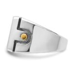 IBGoodman 14k Two-tone Men's Polished and Grooved 5-Row Cluster Ring Mounting - Image 5