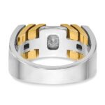14k Two-tone IBGoodman Men's 1/3 carat Diamond Complete Ring - Image 7