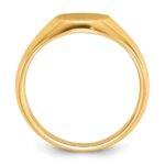 14k IBGoodman 12x10mm Men's Round Signet Ring - Image 2