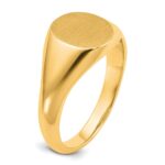 14k IBGoodman 12x10mm Men's Round Signet Ring - Image 6