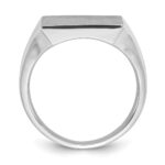 14k White Gold IBGoodman 16x16mm Men's Square Signet Ring - Image 2