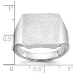 14k White Gold IBGoodman 16x16mm Men's Square Signet Ring - Image 7