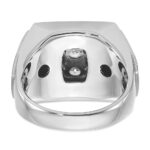 14k Two-tone IBGoodman Men's Polished Square Cluster Ring Mounting - Image 7