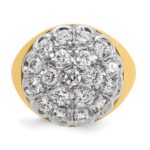 IBGoodman 14k Two-Tone 3 carat Lab Grown Diamond VS/SI+ G+ Complete Men's Cluster Ring - Image 4