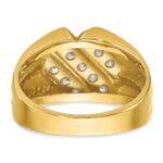 IBGoodman 14k 3/4 carat Lab Grown Diamond VS/SI+ G+ Complete Polished and Grooved Men's Ring - Image 5