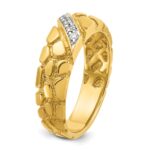 14k IBGoodman Men's Diamond Nugget Ring Mounting - Image 8