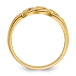 14k IBGoodman Men's Link Design 1/4 carat Diamond Complete Ring - Image 2