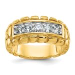 14k IBGoodman Men's 1 carat Diamond Nugget Complete Ring