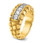 14k IBGoodman Men's 1 carat Diamond Nugget Complete Ring - Image 6