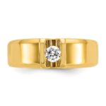 14k IBGoodman Men's 1/4 carat Diamond Complete Ring - Image 6