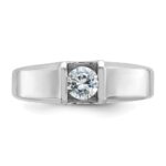 14k White Gold IBGoodman Men's 1/2 carat Diamond Complete Ring - Image 6