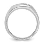 IBGoodman 14k White Gold Men's Polished and Satin 5-Stone 1/4 Carat AA Quality Diamond Ring - Image 2