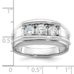 14k White Gold IBGoodman Men's 1 carat Diamond Complete Ring - Image 3