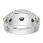 IBGoodman 14k Two-tone 1/2 carat Lab Grown Diamond VS/SI+ G+ Complete Polished Men's Ring - Image 5