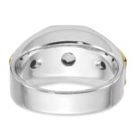 IBGoodman 14k Two-tone 1 carat Lab Grown Diamond VS/SI+ G+ Complete Polished Men's Solitaire Ring - Image 7