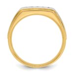 IBGoodman 14k with White Rhodium Men's Polished and Satin 5-Stone 1/10 Carat AA Quality Diamond Ring - Image 2