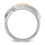 IBGoodman 14k Two-tone Polished Men's Five Stone Ring Mounting - Image 2