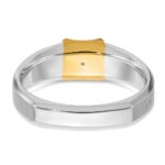 14k Two-tone IBGoodman Men's 1/2 carat Diamond Complete Ring - Image 7