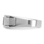 IBGoodman 14k White Gold Men's Polished Antiqued and Satin 1/10 Carat AA Quality Diamond Ring - Image 5