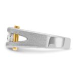 IBGoodman 10k Two-tone Men's Polished Satin and Cut-Out 3-Stone 3/4 Carat A Quality Diamond Ring - Image 5
