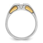 10k Two-tone IBGoodman Men's Diamond Complete Ring - Image 2