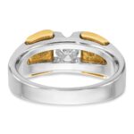 10k Two-tone IBGoodman Men's Diamond Complete Ring - Image 7