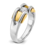 14k Two-tone IBGoodman Men's 3/8 carat Diamond Complete Ring - Image 8