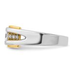 IBGoodman 14k Two-tone 1/2 carat Lab Grown Diamond VS/SI+ G+ Complete Men's Ring - Image 3