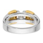 IBGoodman 14k Two-tone 1/2 carat Lab Grown Diamond VS/SI+ G+ Complete Men's Ring - Image 5