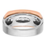 IBGoodman 10k White and Rose Gold Men's Polished and Cut-Out 5-Stone 1 Carat A Quality Diamond Ring - Image 7