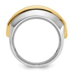 14k Two-tone IBGoodman Men's Polished 7-Stone Ring Mounting - Image 2