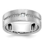 14k White Gold IBGoodman Men's Polished and Satin Ring Mounting