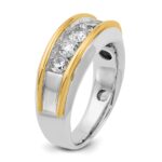 IBGoodman 10k Two-tone Men's Polished 5-Stone 1 Carat A Quality Diamond Ring - Image 8