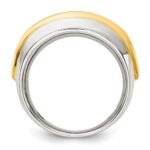 14k Two-tone IBGoodman Men's Polished 5-Stone Ring Mounting - Image 2