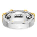 IBGoodman 14k Two-tone Men's Polished 7-Stone 1 Carat AA Quality Diamond Ring - Image 7