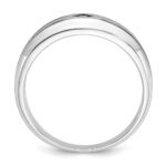 10k White Gold IBGoodman Men's w/Black Rhod Satin Diamond Complete Ring - Image 2