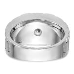 IBGoodman 14k White Gold Polished and Satin Men's Ring Mounting - Image 5
