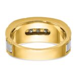 IBGoodman 14k Two-tone Five Stone Polished and Satin Men's Ring Mounting - Image 5