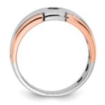 14k Two-tone White/Rose Gold IBGoodman Men's Diamond Ring Mounting - Image 2
