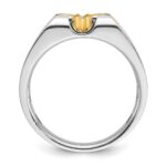 14k Two-tone IBGoodman Men's 3/8 carat Diamond Complete Ring - Image 2
